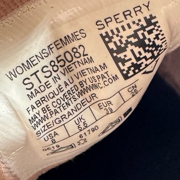 Sperry STS85082 Womens Crest Vibe Nude Leather Memory Foam Sneakers Shoes 8 - Picture 6 of 6